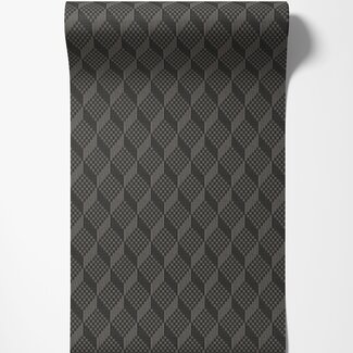 Dutch Wallcoverings Vliesbehang - Grace 3D stitched cube black - GR322309