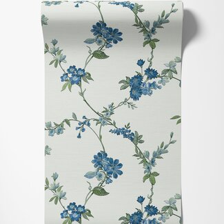 Dutch Wallcoverings Vliesbehang - Fabric Touch flower light blue - FT221213