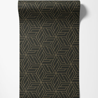 Dutch Wallcoverings Vliesbehang - Omura- Cobra zwart - A67302