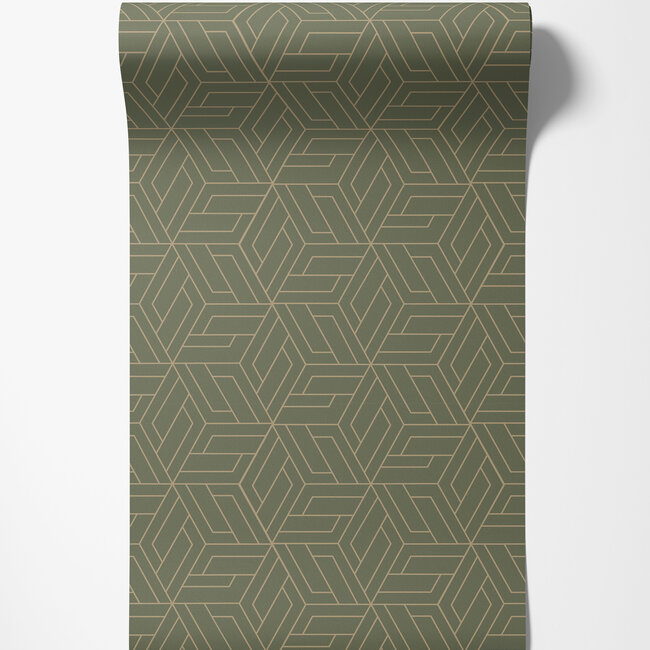 Dutch Wallcoverings Dutch Wallcoverings - Omura- Cobra groen - Vliesbehang - 10m x 53cm - A67303