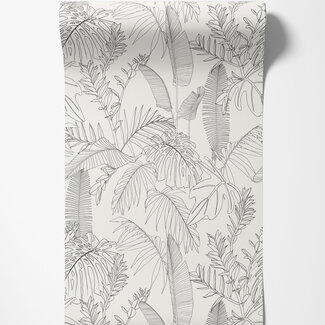 Dutch Wallcoverings Vliesbehang - Omura- Galapalos wit/zwart - A69301