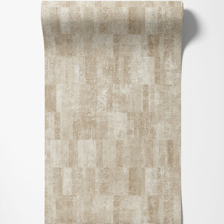 Dutch Wallcoverings Vliesbehang - Omura- Blocks Texture beige - A69402