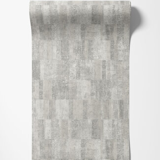 Dutch Wallcoverings Vliesbehang - Omura- Blocks Texture grijs - A69404