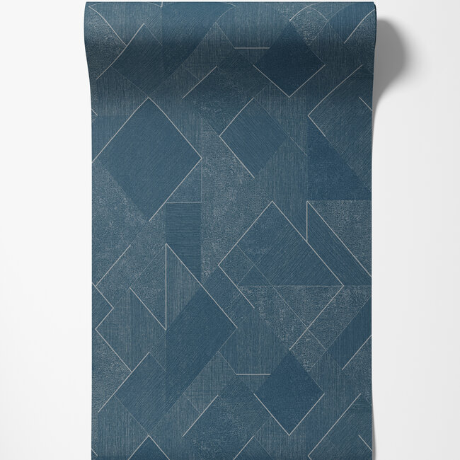 Dutch Wallcoverings Dutch Wallcoverings - Omura- Morena blauw - Vliesbehang - 10m x 53cm - A72002