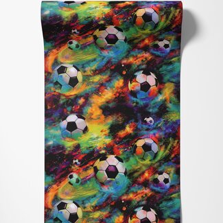 Dutch Wallcoverings Dutch Wallcoverings - Adventure Awaits - Football Galaxy Multi - multicolour - 13780