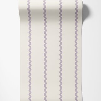 Dutch Wallcoverings Dutch Wallcoverings - Adventure Awaits - Do The Wiggle Stripe Lilac - Lilac - 13981