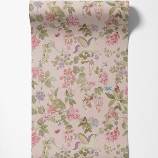 Dutch Wallcoverings Dutch Wallcoverings - Adventure Awaits - Away with the Fairies Pink - Pink - 14021