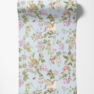 Dutch Wallcoverings Dutch Wallcoverings - Adventure Awaits - Away with the Fairies Sky Blue - Blue - 14022