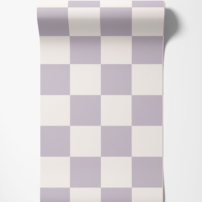 Dutch Wallcoverings Dutch Wallcoverings - Adventure Awaits - Check This Out! Lilac - Lilac - 14041