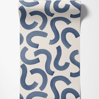 Dutch Wallcoverings Dutch Wallcoverings - Adventure Awaits - Curly Confetti Navy - Navy - 14112
