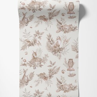 Dutch Wallcoverings Dutch Wallcoverings - Adventure Awaits - Forest Friends Neutral - Neutral - 14122