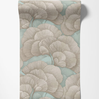 Dutch Wallcoverings Vliesbehang - Renaissance - Blossom Sage/silver - RE521015