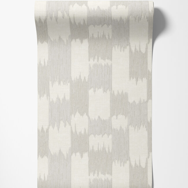 Dutch Wallcoverings Dutch Wallcoverings - Renaissance - Textured Loom Cream/Grey - Vliesbehang - 10m x 53cm - RE521031