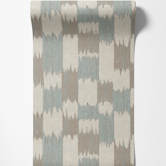 Dutch Wallcoverings Vliesbehang - Renaissance - Textured Loom Beige/blue - RE521034