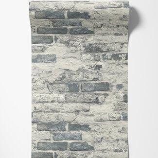 Dutch Wallcoverings Vliesbehang - Asperia- Battersea brick grijs - A58102
