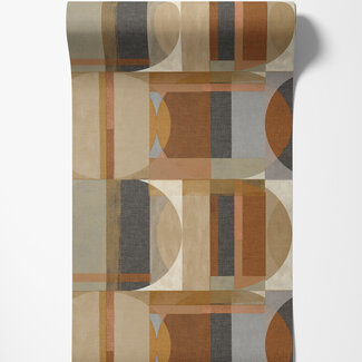 Dutch Wallcoverings Vliesbehang - Arcadia- Sojo bruin/blauw - A64902