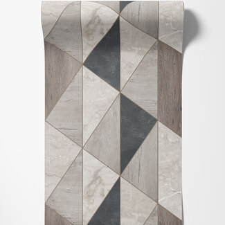 Dutch Wallcoverings Vliesbehang - Arcadia- Vigo grijs/zwart - A65104