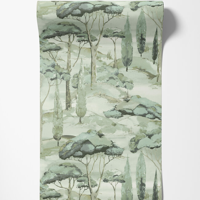 Dutch Wallcoverings Dutch Wallcoverings - Arcadia- Canopy groen - Vliesbehang - 10m x 53cm - A69202