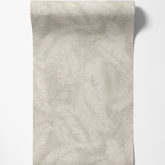 Dutch Wallcoverings Dutch Wallcoverings - Arcadia- Happy Leaf beige - Vliesbehang - 10m x 53cm - A70202