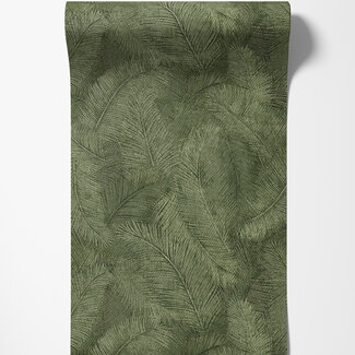 Dutch Wallcoverings Vliesbehang - Arcadia- Happy Leaf groen - A70203
