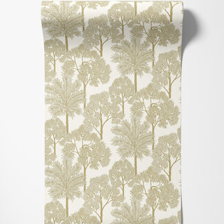 Dutch Wallcoverings Vliesbehang - Arcadia- Palm Forest beige - A71301