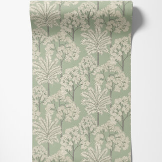 Dutch Wallcoverings Vliesbehang - Arcadia- Palm Forest groen - A71308