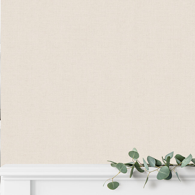 Dutch Wallcoverings Dutch Wallcoverings - Collectie Flora - Flora- uni beige - Vliesbehang - Rolmaat 53cm x 10m - Materiaal Vlies - Goed afneembaar - Muur inlijmen - Art.nr. M551-39