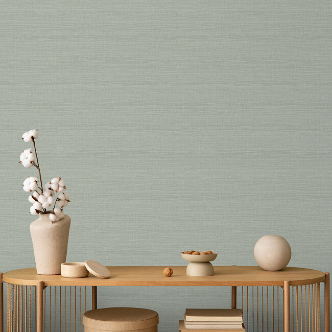 Dutch Wallcoverings Dutch Wallcoverings - Flora- uni lichtgroen - M720-04 - Vliesbehang - 53cm x 10m