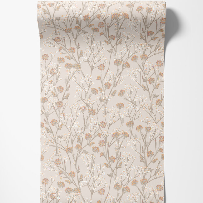 Dutch Wallcoverings Dutch Wallcoverings - Flora- bloesem beige (M880-07) - Vlies behang - Nonem x Nonecm