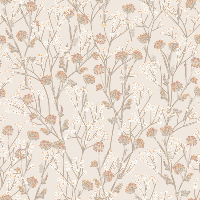 Dutch Wallcoverings Dutch Wallcoverings - Flora- bloesem beige (M880-07) - Vlies behang - Nonem x Nonecm