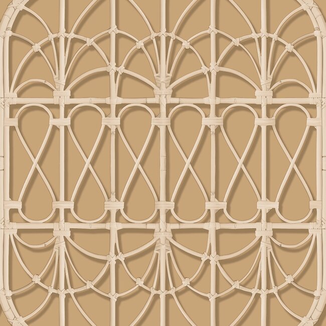 Dutch Wallcoverings Dutch Wallcoverings - Illusion- trellis lichtbruin - Vliesbehang - 10m x 53cm - M893-02