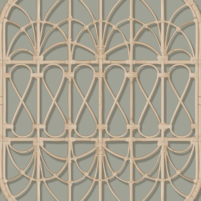 Dutch Wallcoverings Dutch Wallcoverings - Illusion- trellis groen/beige - Vliesbehang - 10m x 53cm - M893-09
