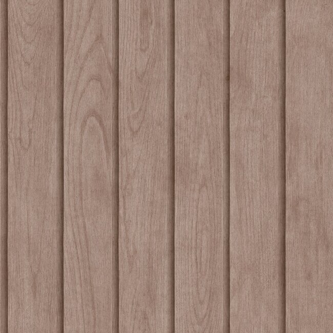 Dutch Wallcoverings Dutch Wallcoverings - Illusion- houten planken bruin - Vliesbehang - 10m x 53cm - M898-08