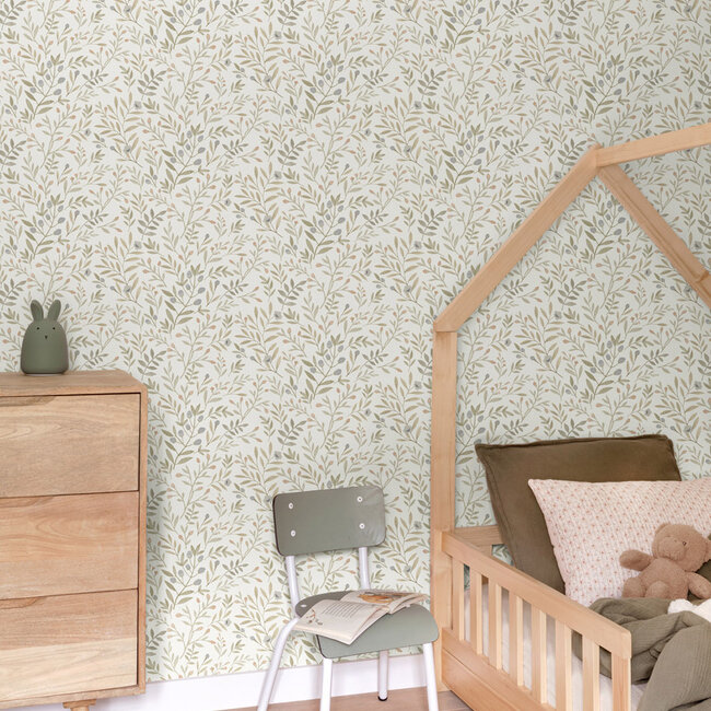 Dutch Wallcoverings Dutch Wallcoverings - Inia- Leafy Trail beige - Vliesbehang - 10m x 53cm - A78802