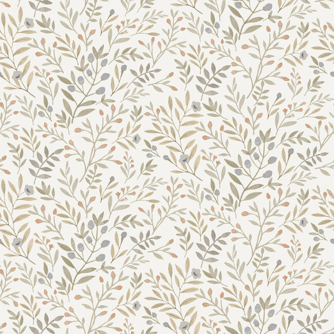 Dutch Wallcoverings Dutch Wallcoverings - Inia- Leafy Trail beige - Vliesbehang - 10m x 53cm - A78802