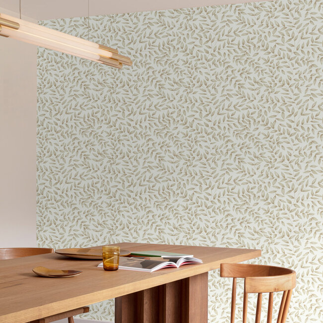 Dutch Wallcoverings Dutch Wallcoverings - Inia- Jessy taupe - Vliesbehang - 10m x 53cm - A79201