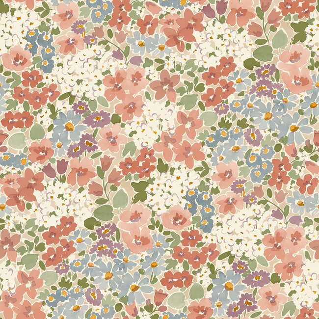 Dutch Wallcoverings Dutch Wallcoverings - Inia- Ditsy Flowers multicolor - Vliesbehang - 10m x 53cm - A80502