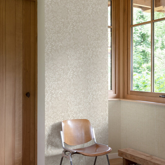 Dutch Wallcoverings Dutch Wallcoverings - Karuna- Stitched Organic beige - Vliesbehang - 10m x 53cm - 205002