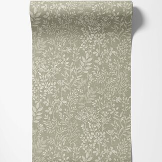 Dutch Wallcoverings Dutch Wallcoverings - Karuna- Stitched Organic groen - 205003