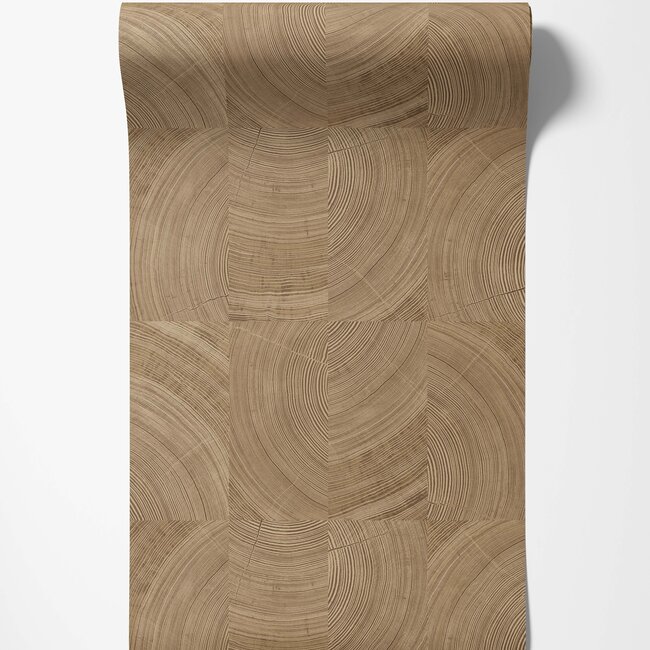 Dutch Wallcoverings Dutch Wallcoverings - Karuna- Cambara bruin - Vliesbehang - 10m x 53cm - A69102