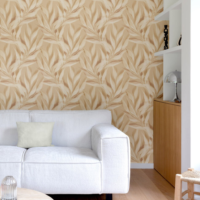 Dutch Wallcoverings Dutch Wallcoverings - Karuna- Eden oudroze - Vliesbehang - 10m x 53cm - A76103