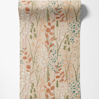 Dutch Wallcoverings Dutch Wallcoverings - Karuna- Galia roze/groen - A76201