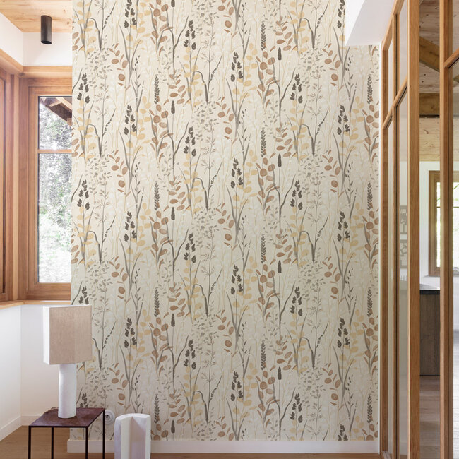 Dutch Wallcoverings Dutch Wallcoverings - Karuna- Galia beige - Vliesbehang - 10m x 53cm - A76203