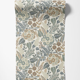 Dutch Wallcoverings Dutch Wallcoverings - Karuna- Alice wit/blw/beige - A76601