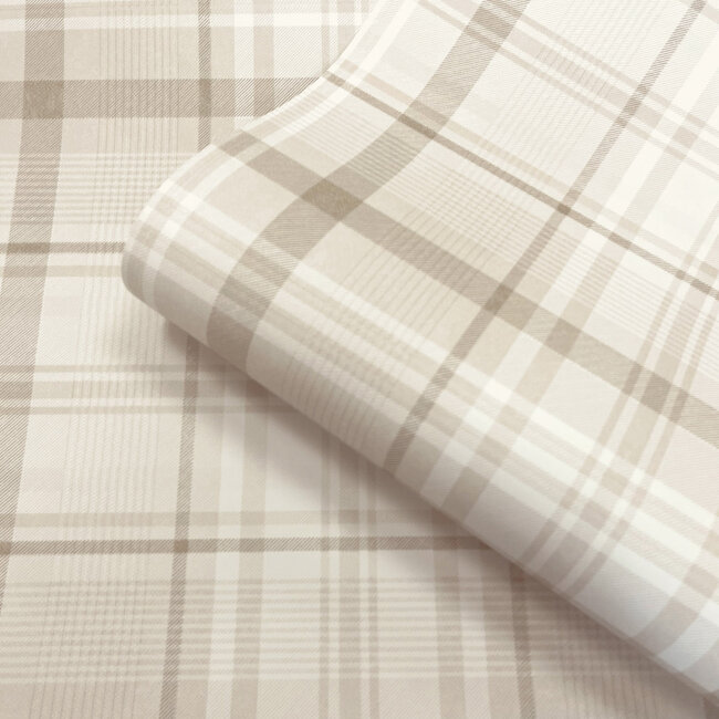 Dutch Wallcoverings Dutch Wallcoverings - Imaginarium 3 - Kirkham Check Neutral - Papierbehang - 10m x 53cm - 14180