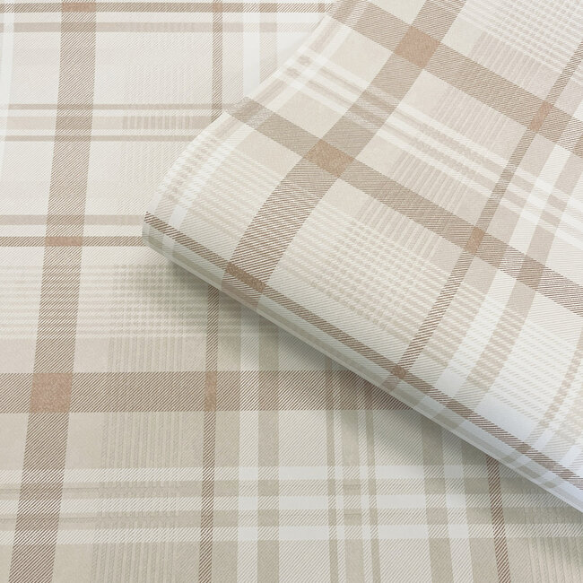 Dutch Wallcoverings Dutch Wallcoverings - Imaginarium 3 - Kirkham Check Orange - Papierbehang - 10m x 53cm - 14182