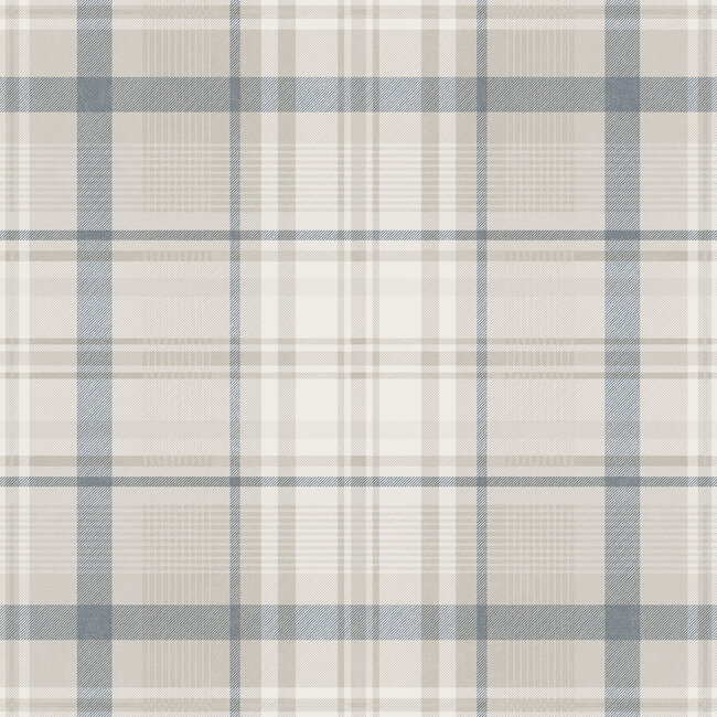 Dutch Wallcoverings Dutch Wallcoverings - Imaginarium 3 - Kirkham Check Navy - Papierbehang - 10m x 53cm - 14183