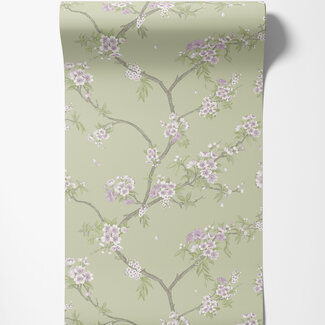 Dutch Wallcoverings Dutch Wallcoverings - Imaginarium 3 - Cherry Blossom Sage Heather - 14210