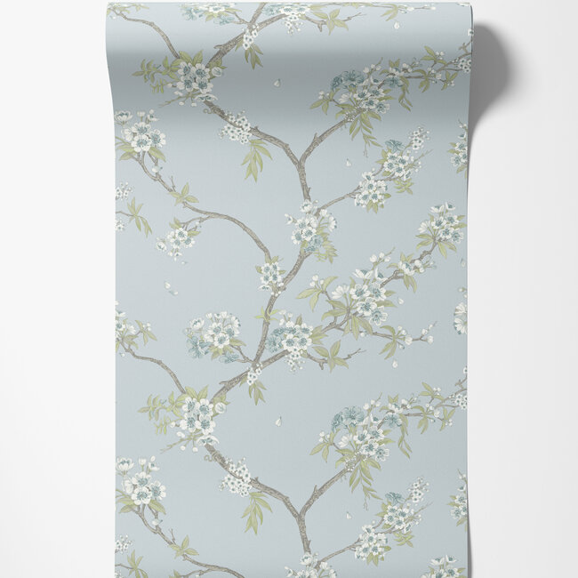 Dutch Wallcoverings Dutch Wallcoverings - Imaginarium 3 - Cherry Blossom Blue - Papierbehang - 10m x 53cm - 14214