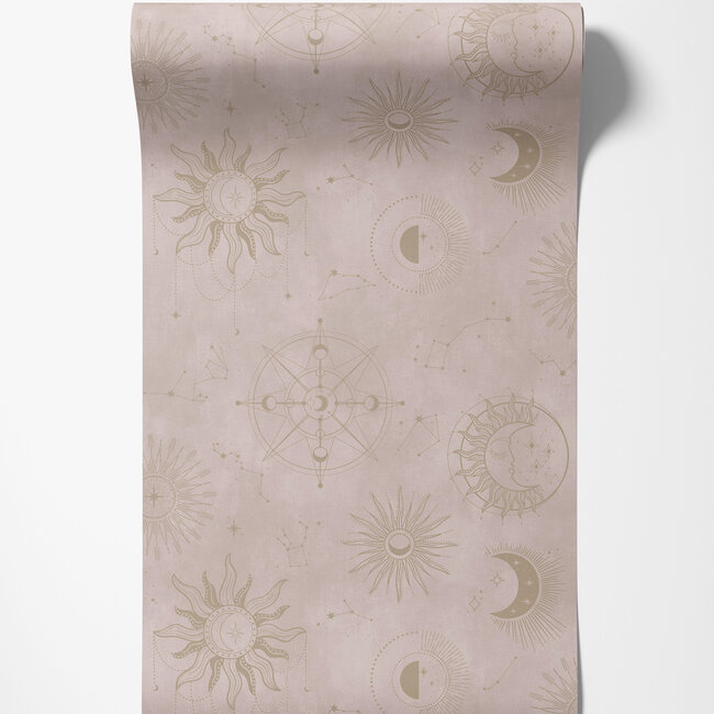 Dutch Wallcoverings Dutch Wallcoverings - Imaginarium 3 - Cosmic Pink Gold - Papierbehang - 10m x 53cm - 14250